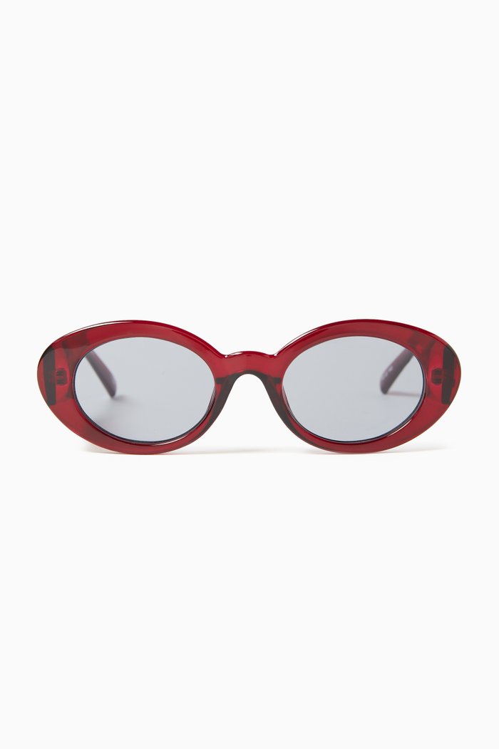 

Nouveau Vie Oval Sunglasses, Red