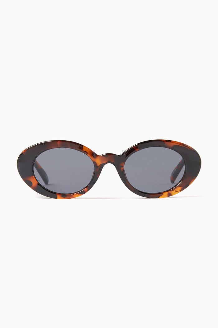 

Nouveau Oval Sunglasses, Brown