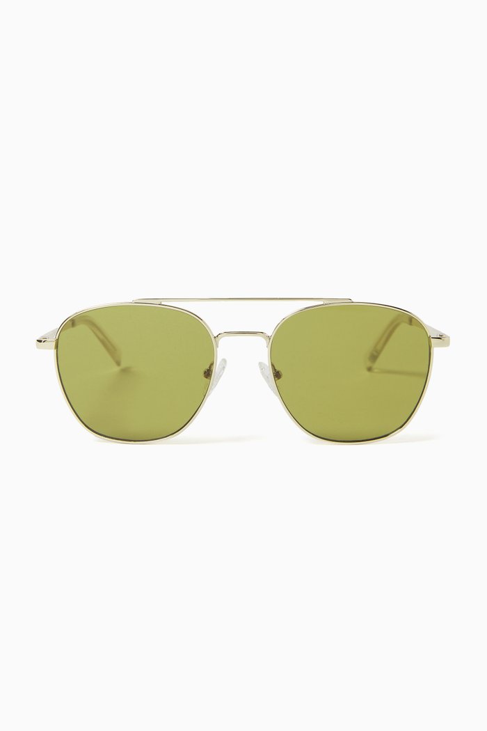 

Metaphor Round Sunglasses, Gold