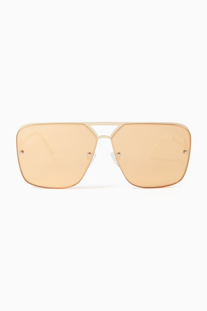 

Metazoic D-frame Sunglasses, Gold
