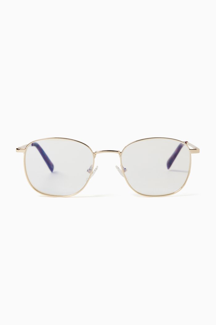 

Neptune Deux Square Sunglasses in Metal, Gold
