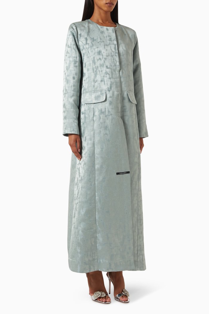 

Crystal Abaya in Silk Jacquard, Blue