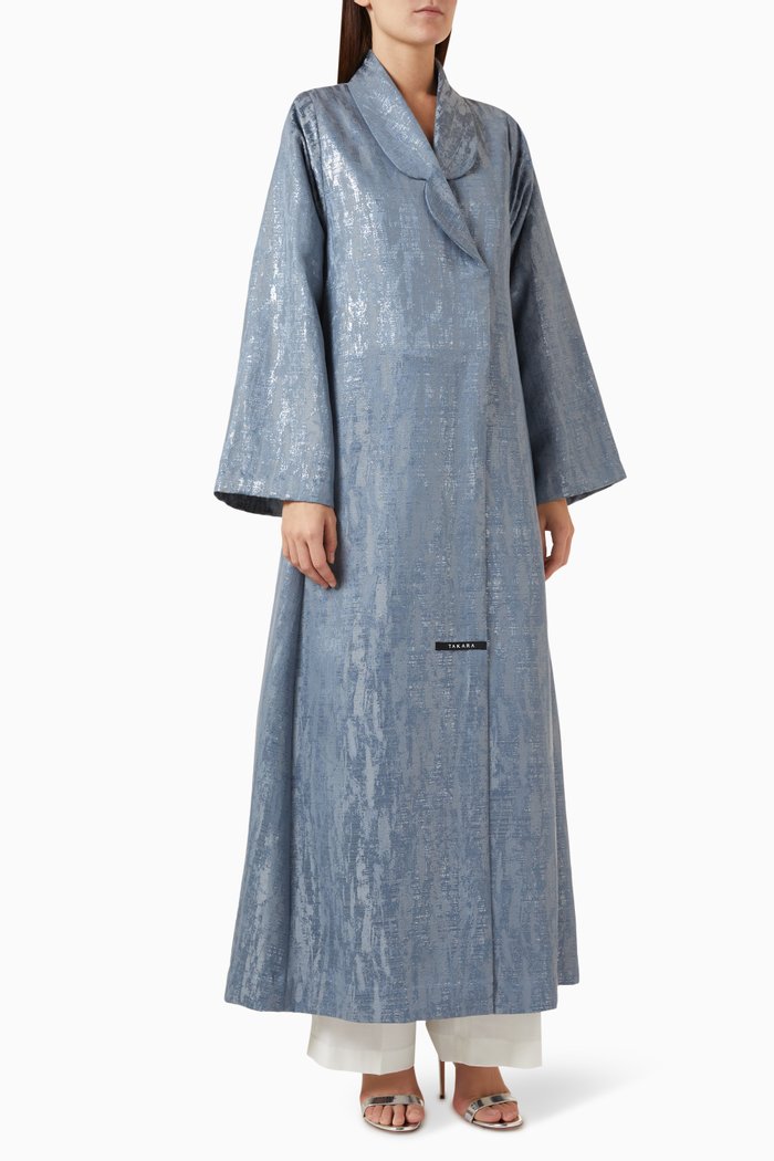 

Silvermist Abaya in Jacquard, Blue