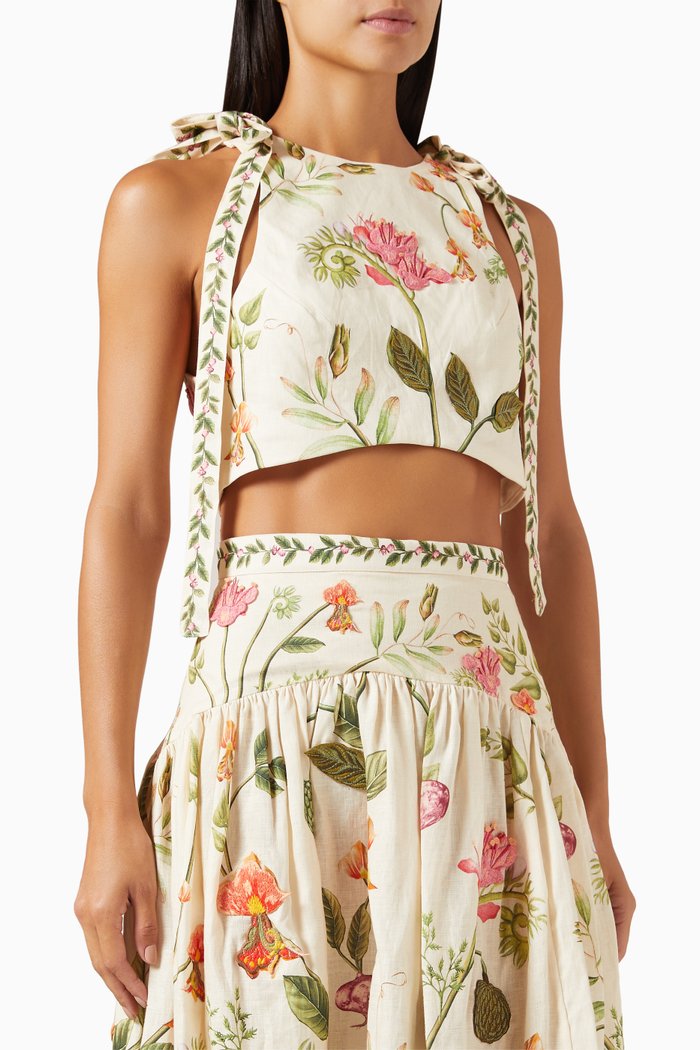

Olmeca Cultivo Cropped Top in Linen, Multicolour