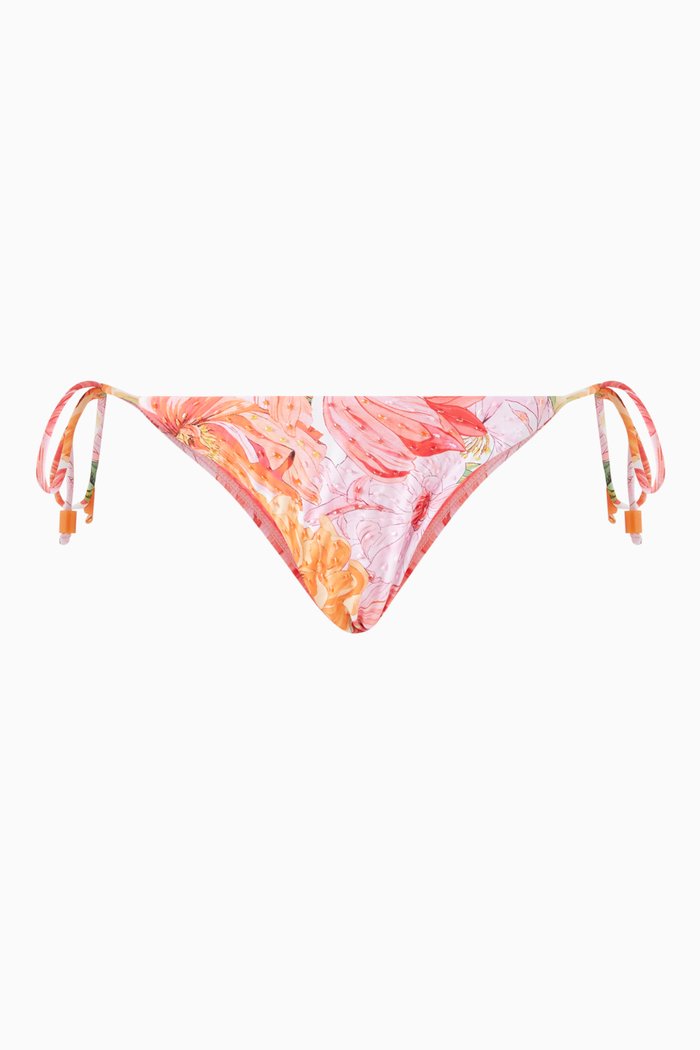 

Embroidered Tie Bikini Briefs, Multicolour