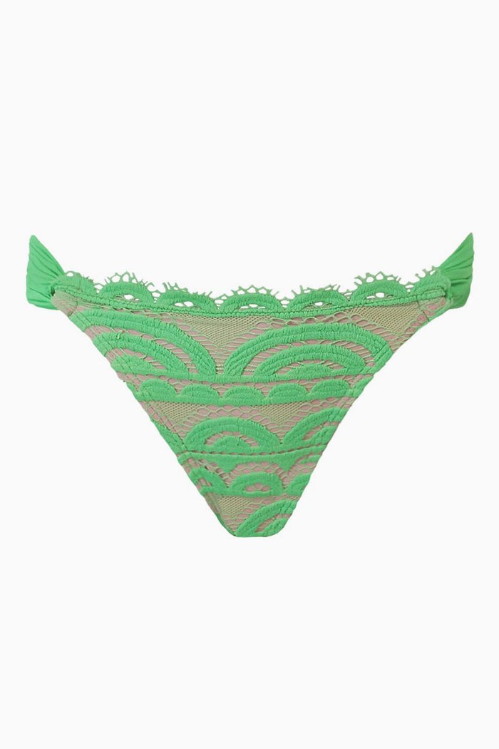 

Lace Fanned Bikini Briefs, Green