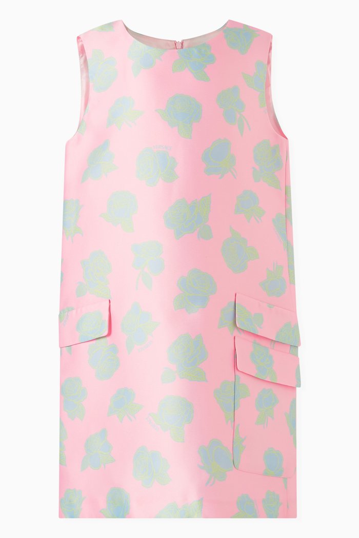 Rose Duchesse Dress in Silk-blend, Pink