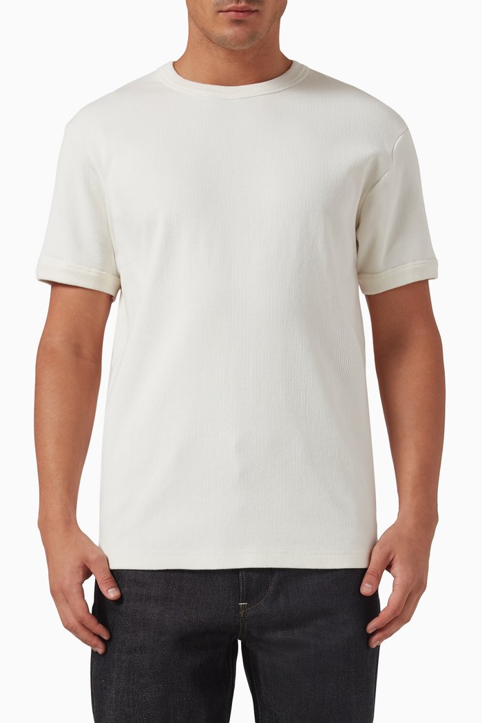 

Heavy Rib T-shirt in Cotton, White
