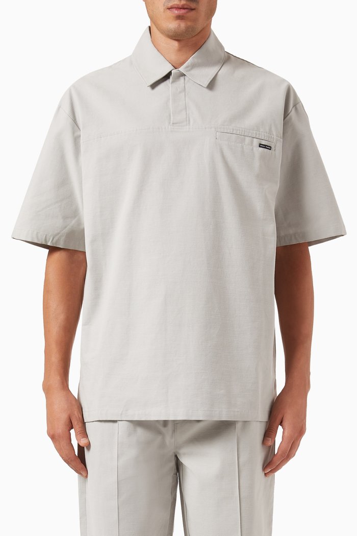 

Dembe Relaxed Shirt in Cotton, Grey