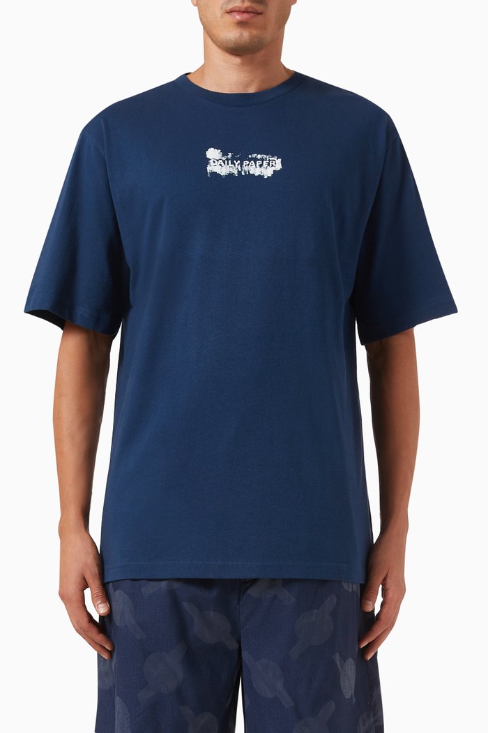 

Scratch Logo T-shirt in Cotton-jersey, Blue
