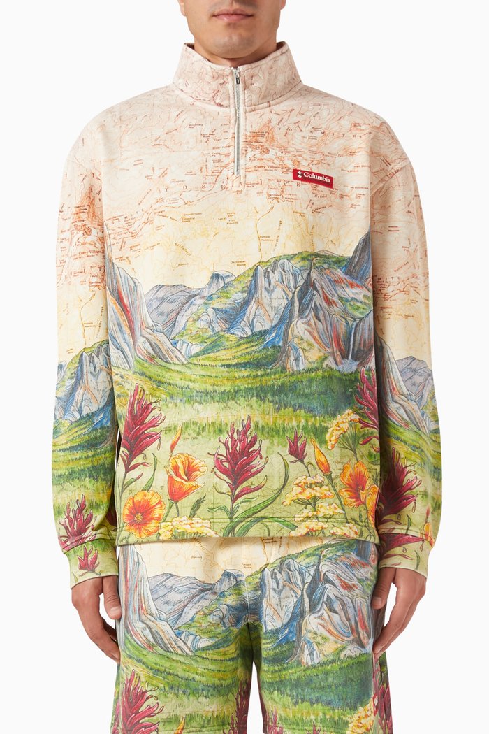 x Columbia Yosemite Sweatshirt in Cotton-fleece, Multicolour