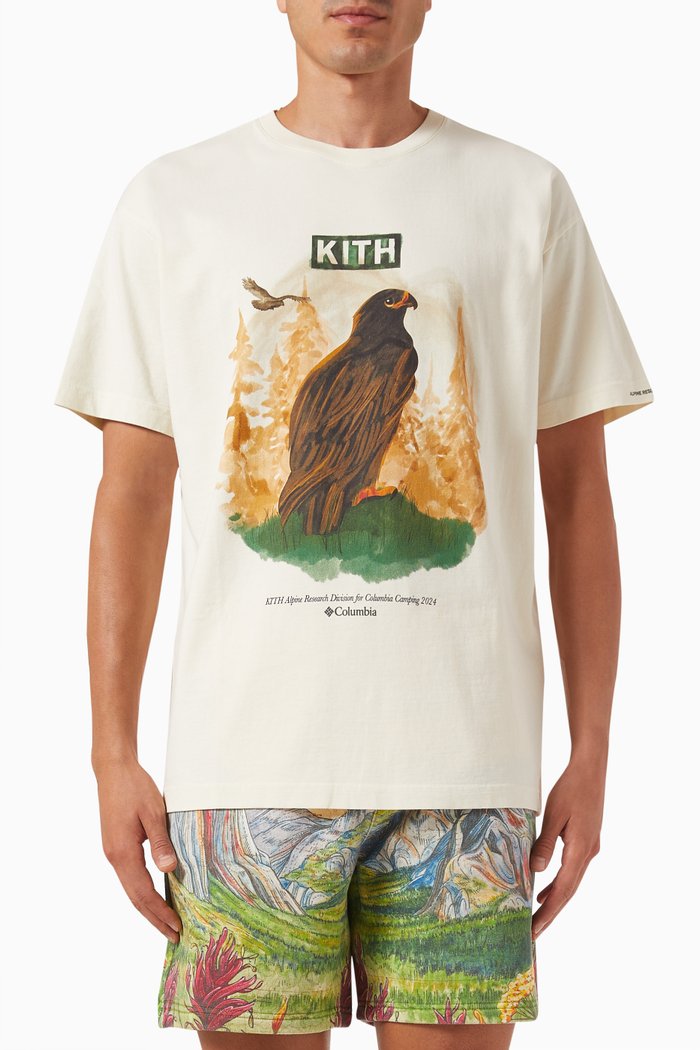 

x Columbia Eagle Illustration Vintage T-shirt in Cotton, Neutral