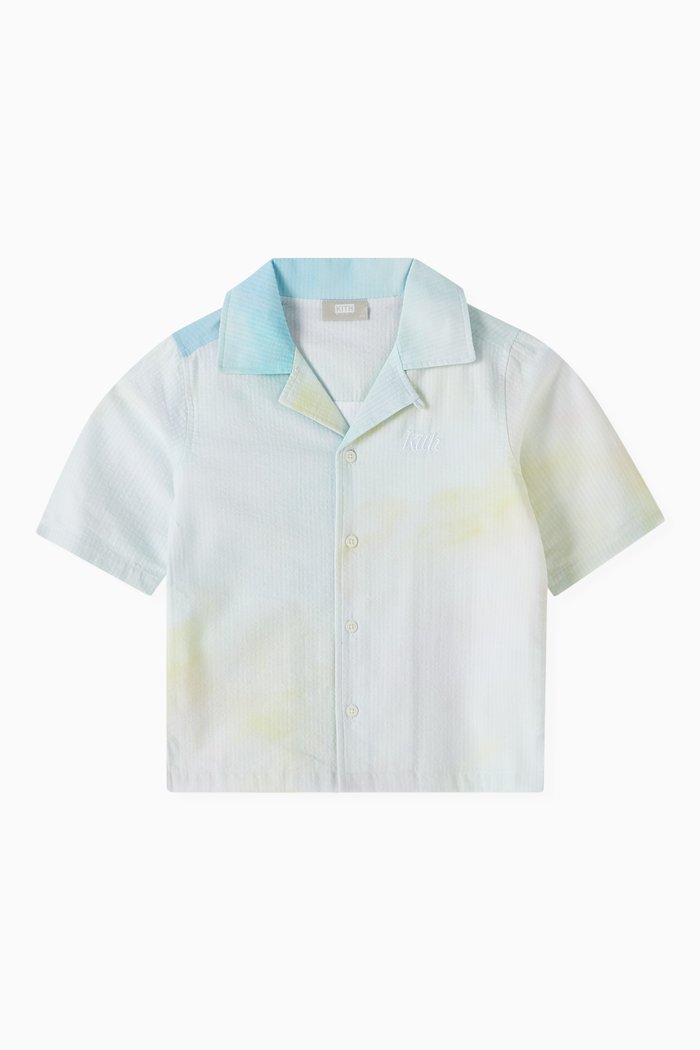 

Tie Dye Camp Shirt in Cotton, Green