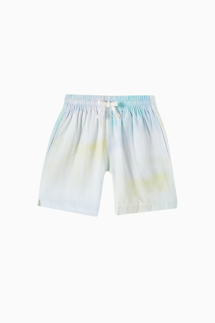 

Tie Dye Camp Shorts in Cotton, Green