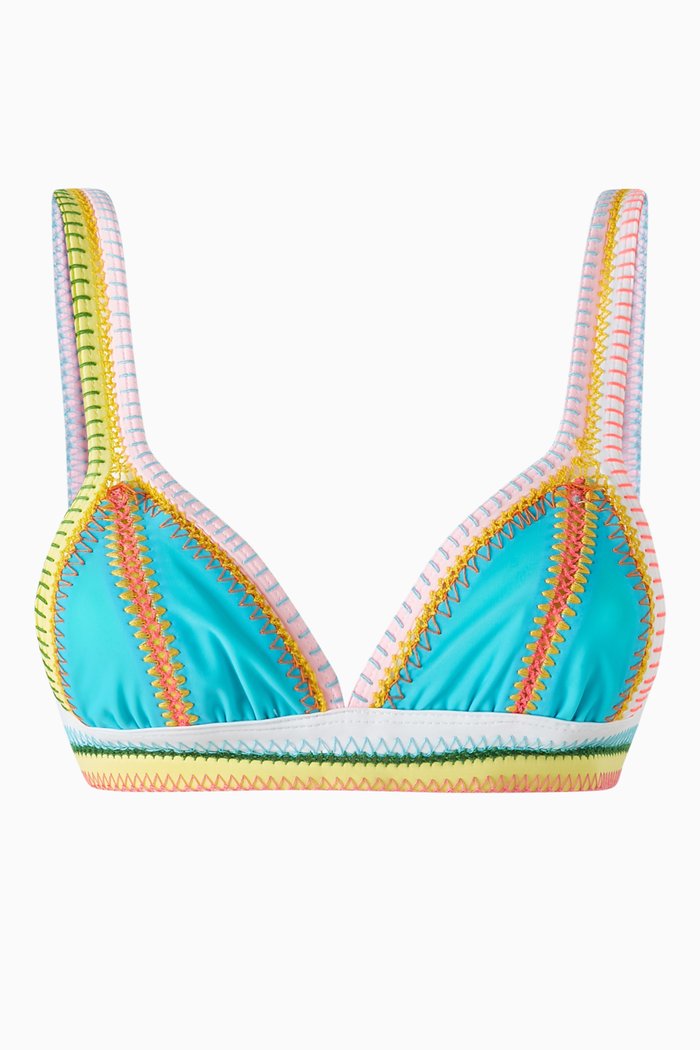 

Baia Bikini Top in Italian Lycra, Blue