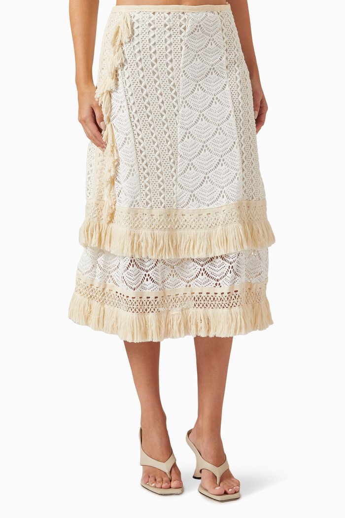 

Clo Crochet Midi Skirt, Multicolour