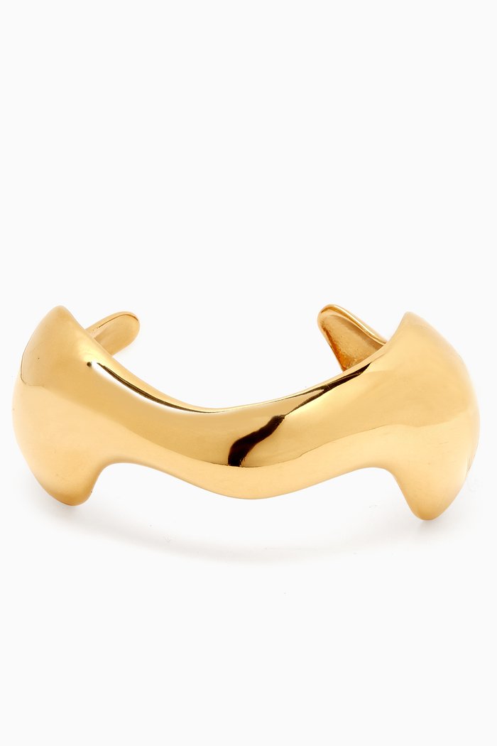 

Lara Curved Open Cuff Bracelet in 18kt Gold Vermeil