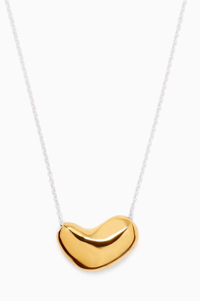 

Small Sculpted Heart Necklace in 18kt Gold Vermeil