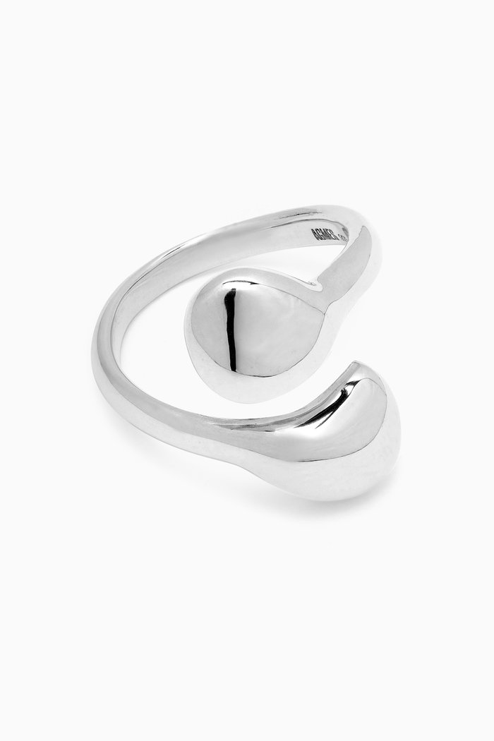 

Double Floral Open Ring in Sterling Silver