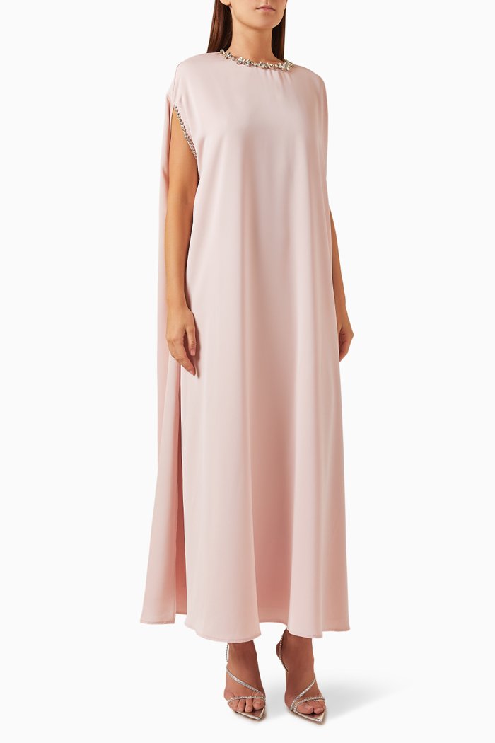 

Crystal Embellished Kaftan, Pink
