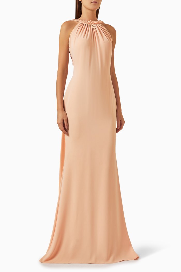 Pearl Embellished Dress, Pink
