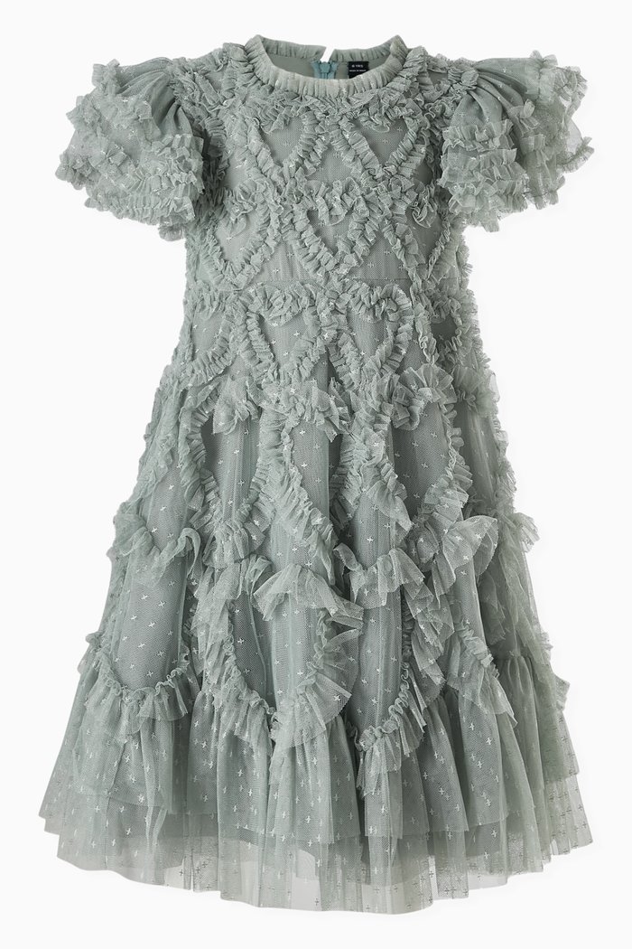 

Verity Ruffle Dress, Green