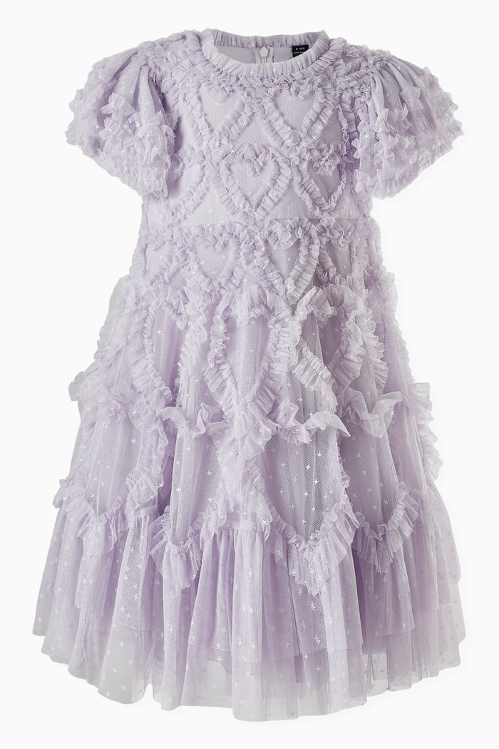 

Verity Ruffle Dress, Purple