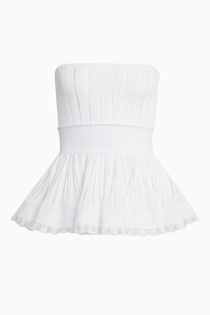 

Bustier Top in Shiny Crinoline, White