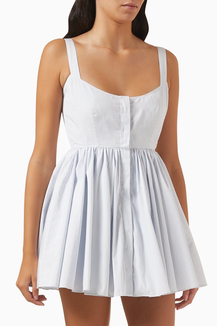 

Skater Dress in Cotton-poplin, White