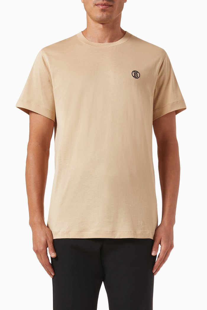 

Logo Embroidered T-shirt in Cotton, Neutral
