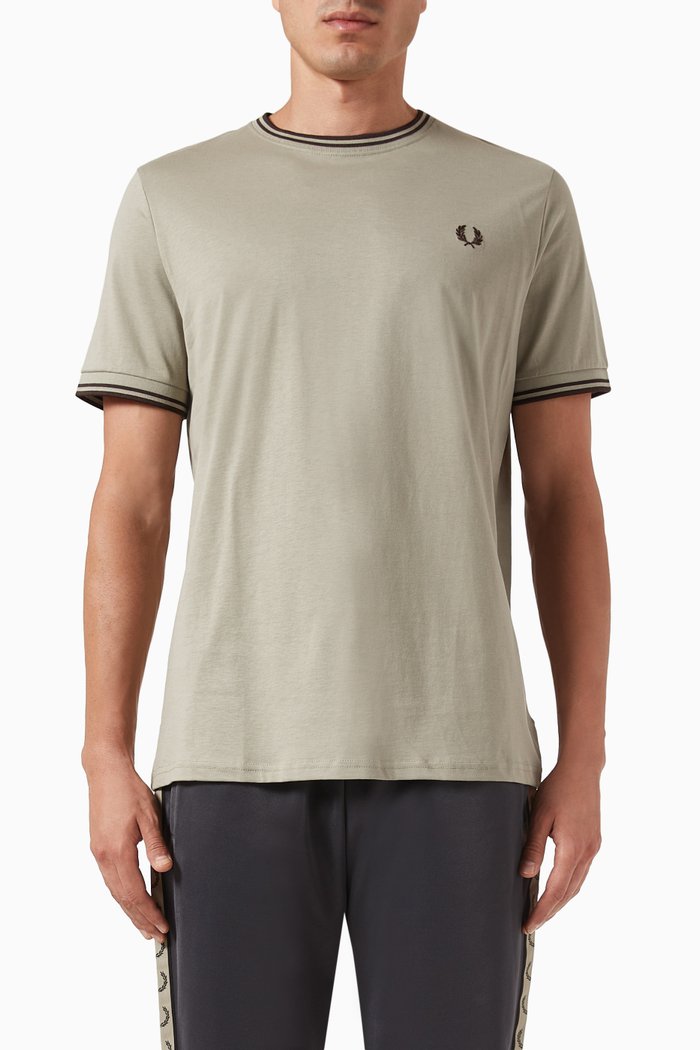 

Twin Twipped T-Shirt in Cotton, Grey