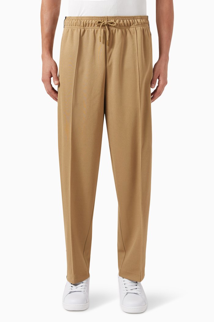 

Tape Detail Trackpants in Cotton-blend, Neutral