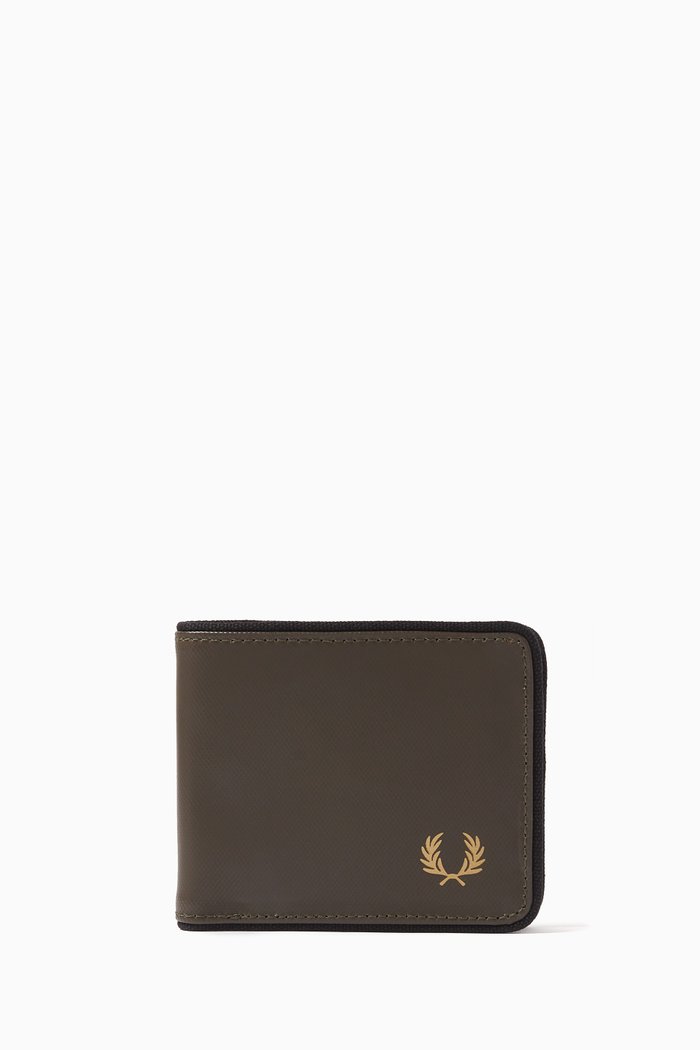 

Billfold Wallet in Coated Polyester, Green