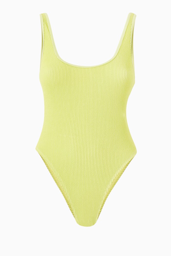 

Always Fits High-Leg One-piece Swimsuit, Yellow