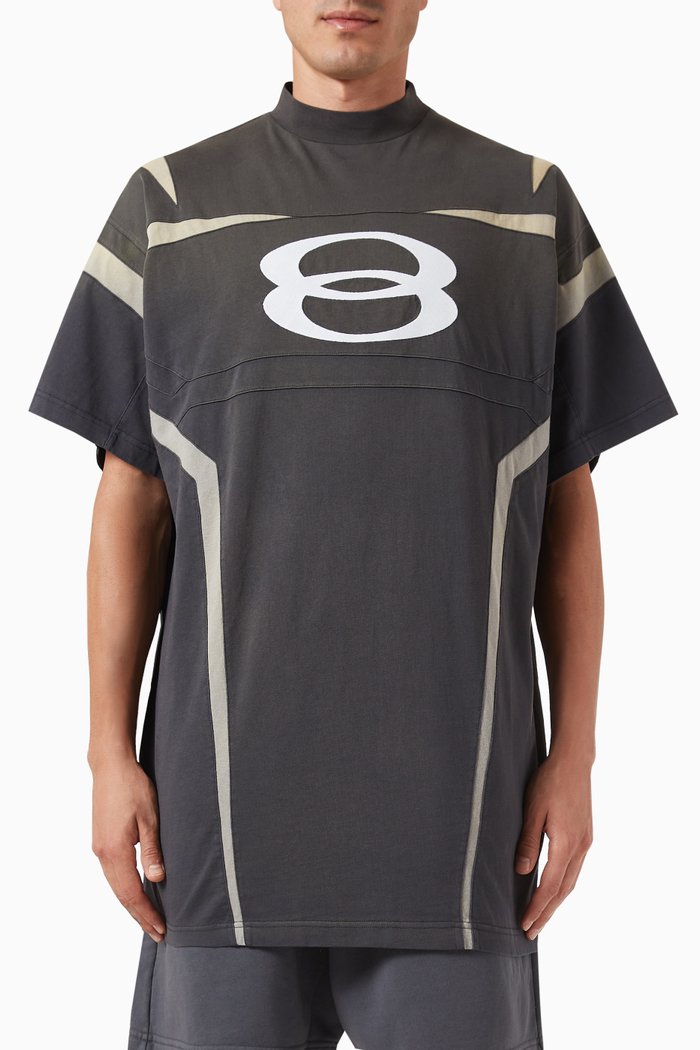 

Unity Sports Icon Biker Oversized T-shirt in vintage-jersey, Black