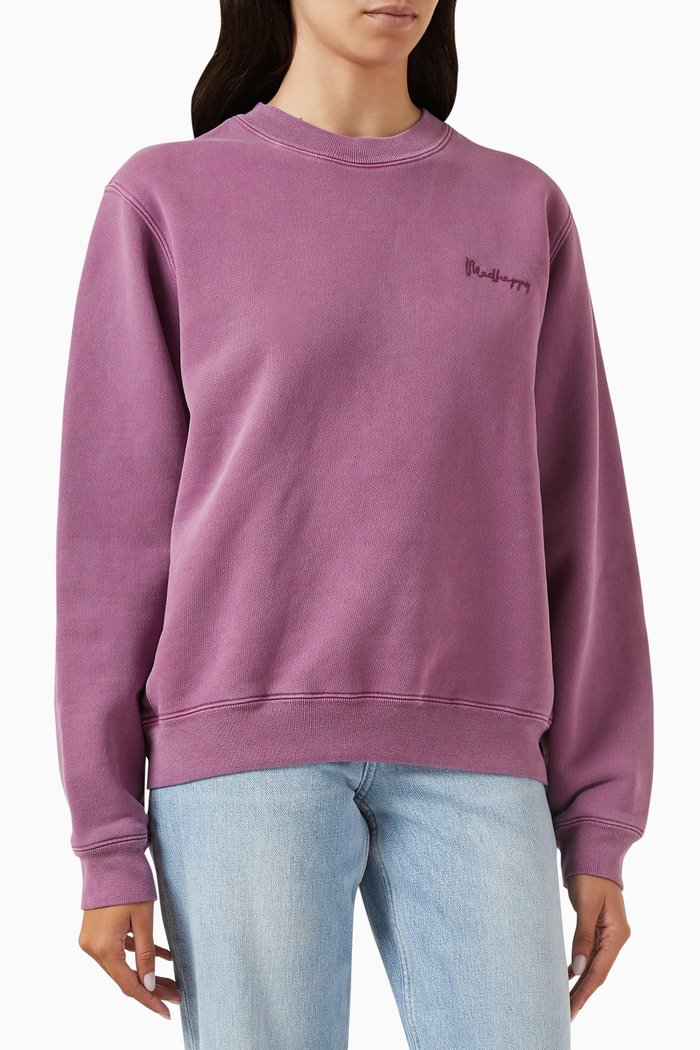 

Classic Sweatshirt in Cotton Fleece, Purple