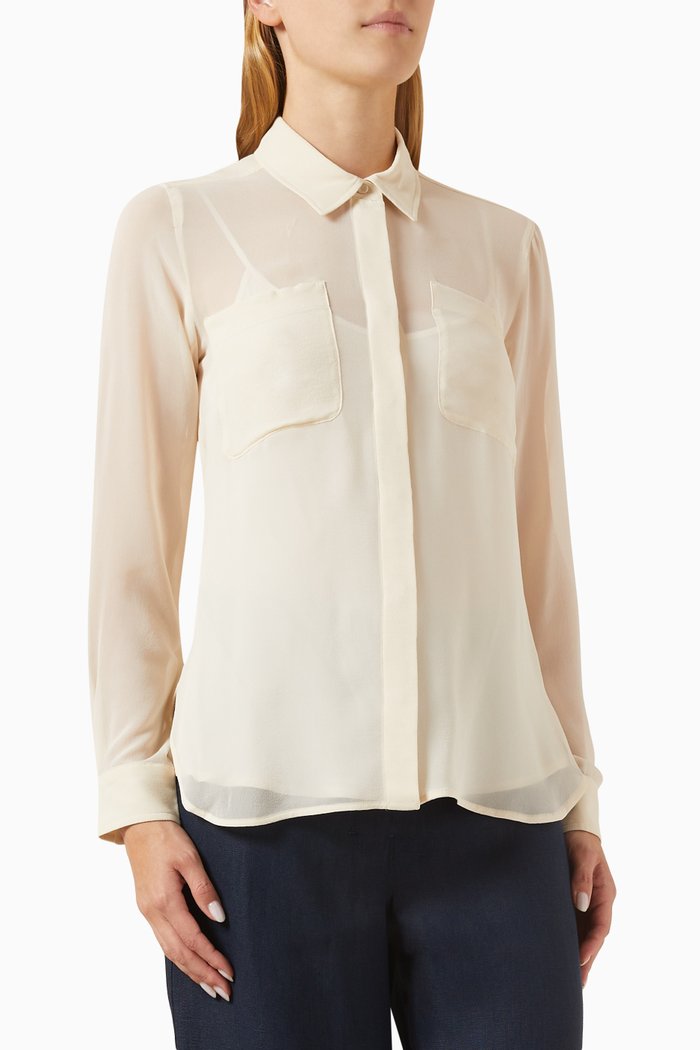 

Vongola Shirt in Silk Georgette, Neutral