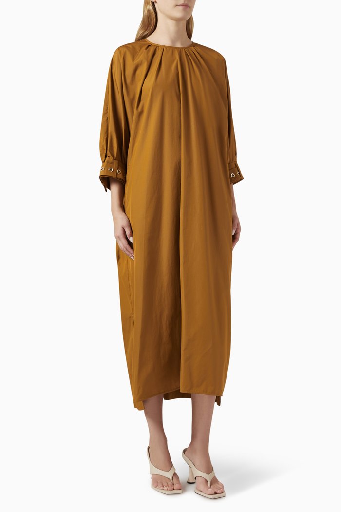 

Melodie Midi Dress in Cotton-poplin, Brown