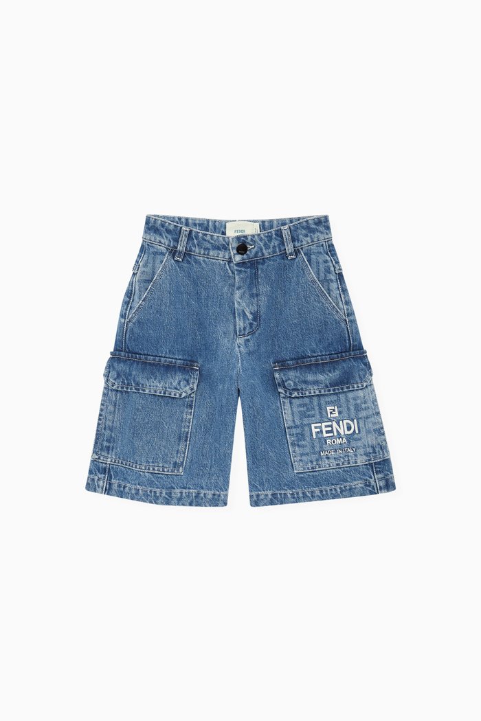 

Bermuda Shorts in Denim, Blue