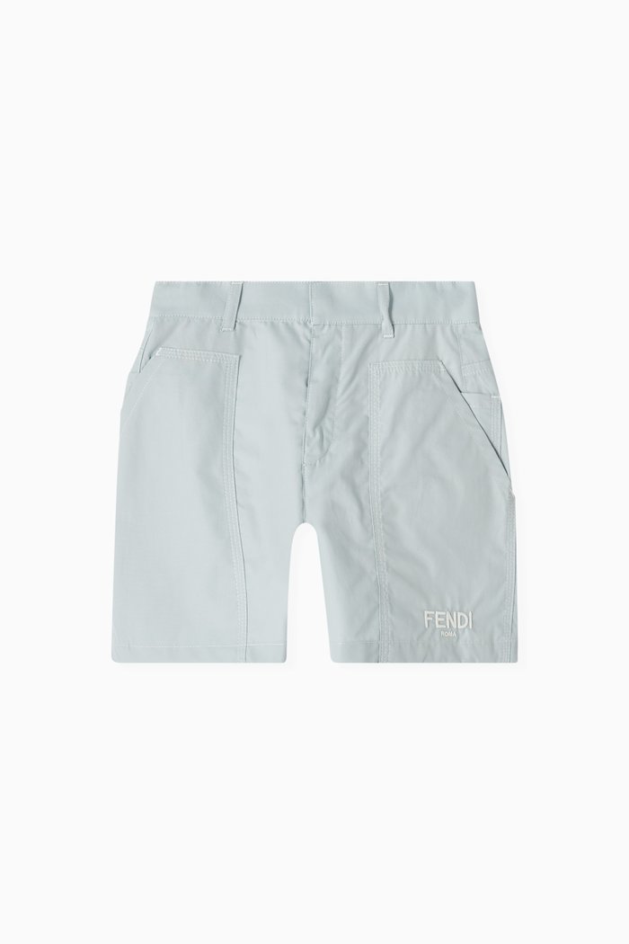 

Logo Bermuda Shorts in Cotton, Blue