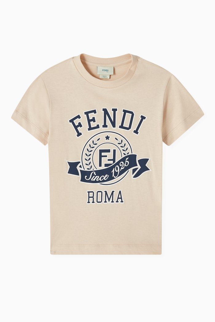 

Logo Print T-shirt in Cotton Jersey, Neutral