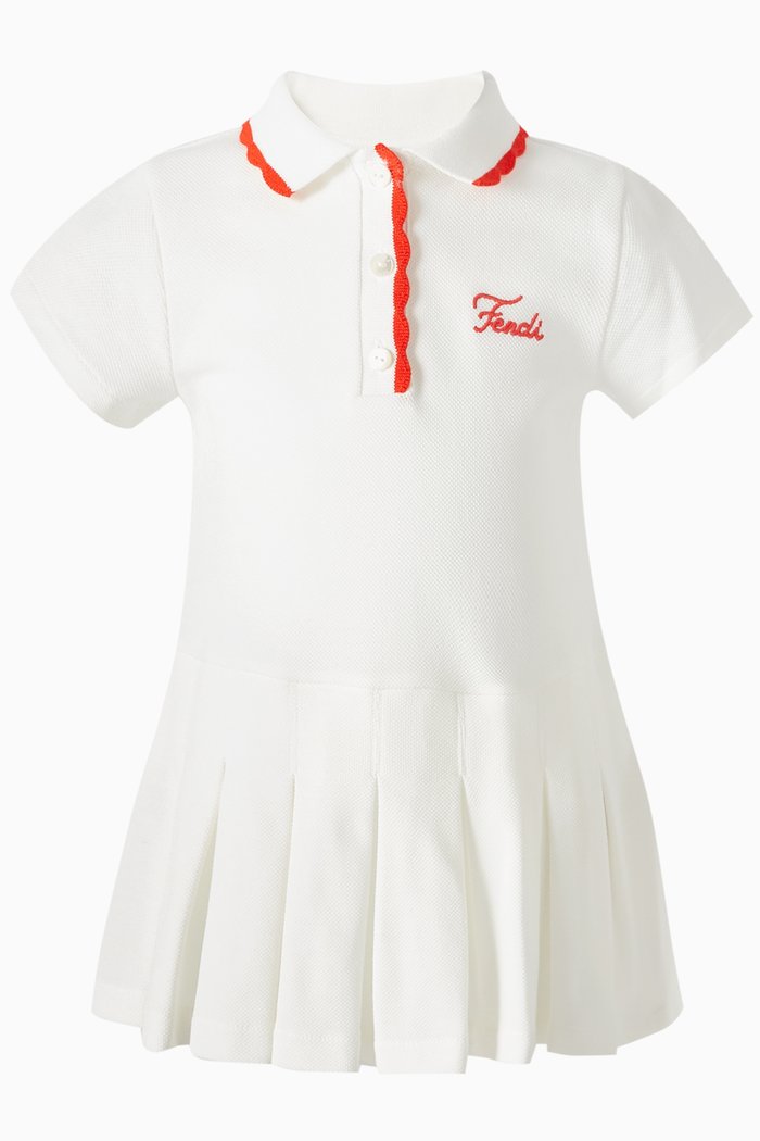 

Polo Dress in Cotton Piqué, White