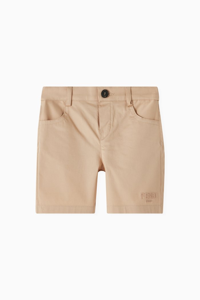 

Logo Bermuda Shorts in Cotton, Brown