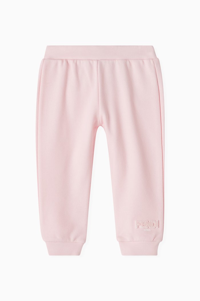 

Embroidered Sweatpants in Cotton, Pink