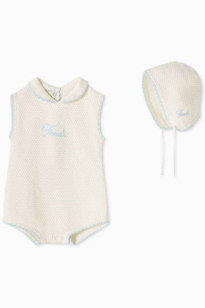 

Crochet Bodysuit & Beanie Gift Set, White