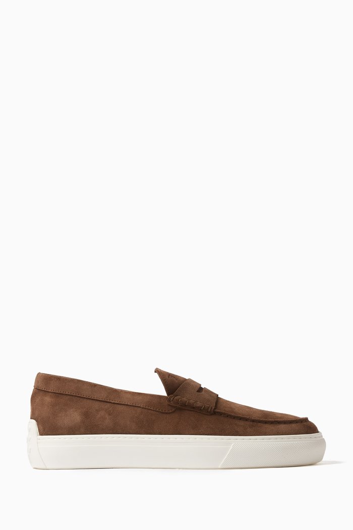 

Gommino Penny Loafers in Suede, Brown