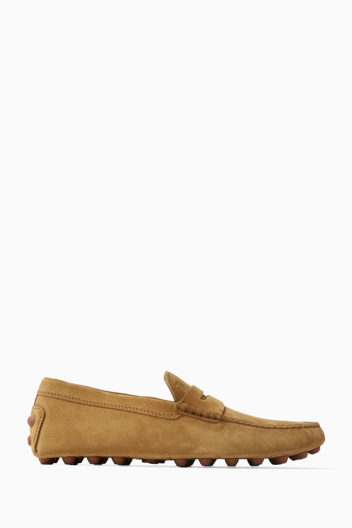 

Gommino Bubble Loafers in Suede, Brown