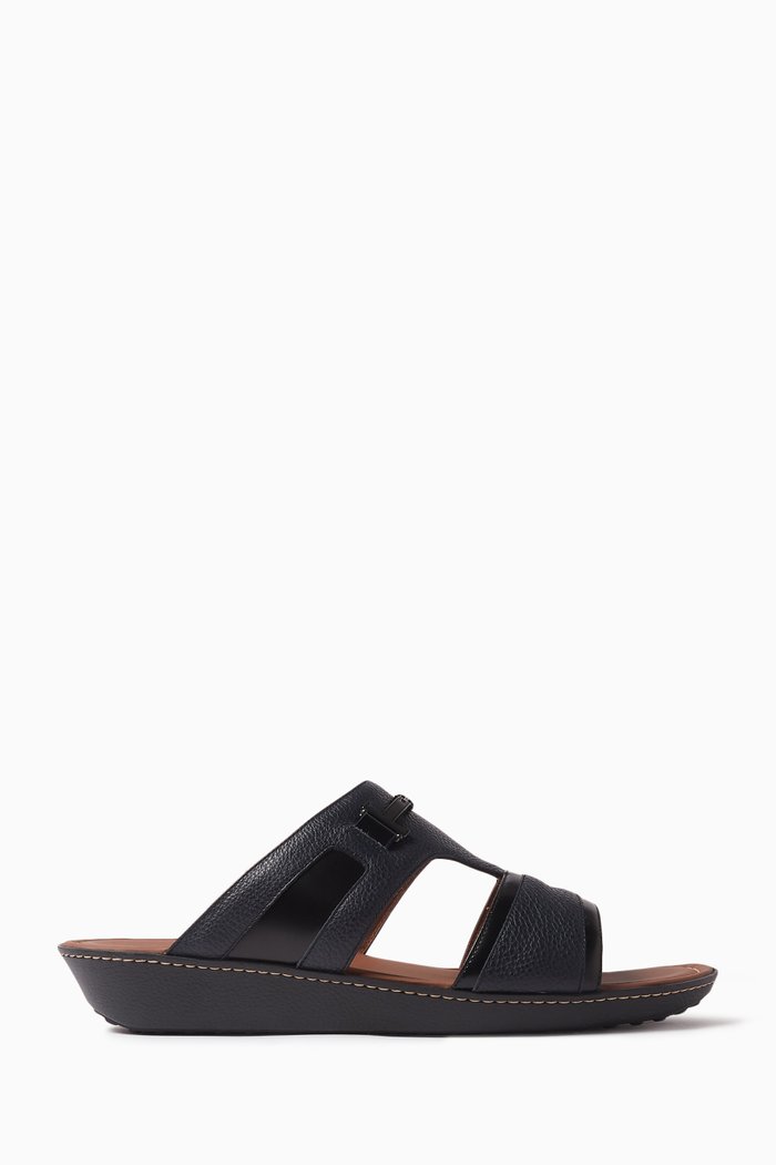 

Double T Sandals in Leather, Blue