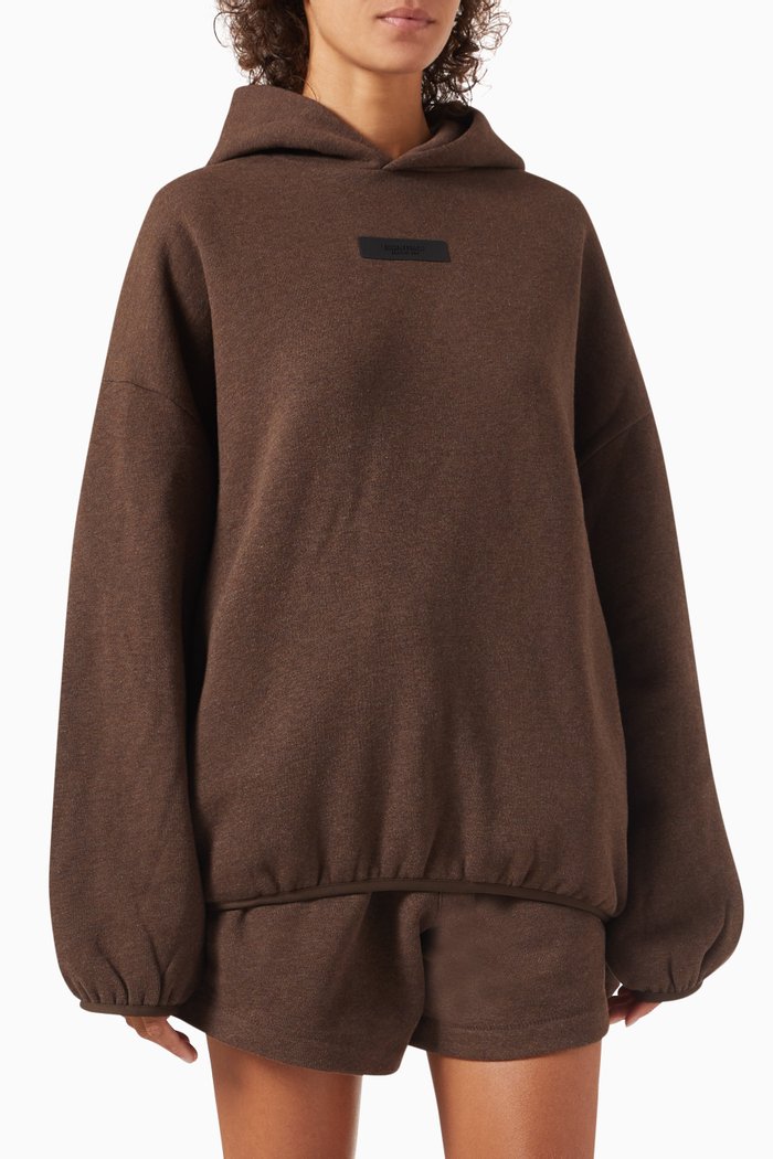 

Essentials Pullover Hoodie in Cotton Blend, Grey