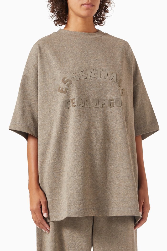 

Essentials Logo T-shirt in Cotton, Grey